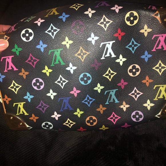 Louis Vuitton multiple color handbag with matching wallet - Picture 14 of 16